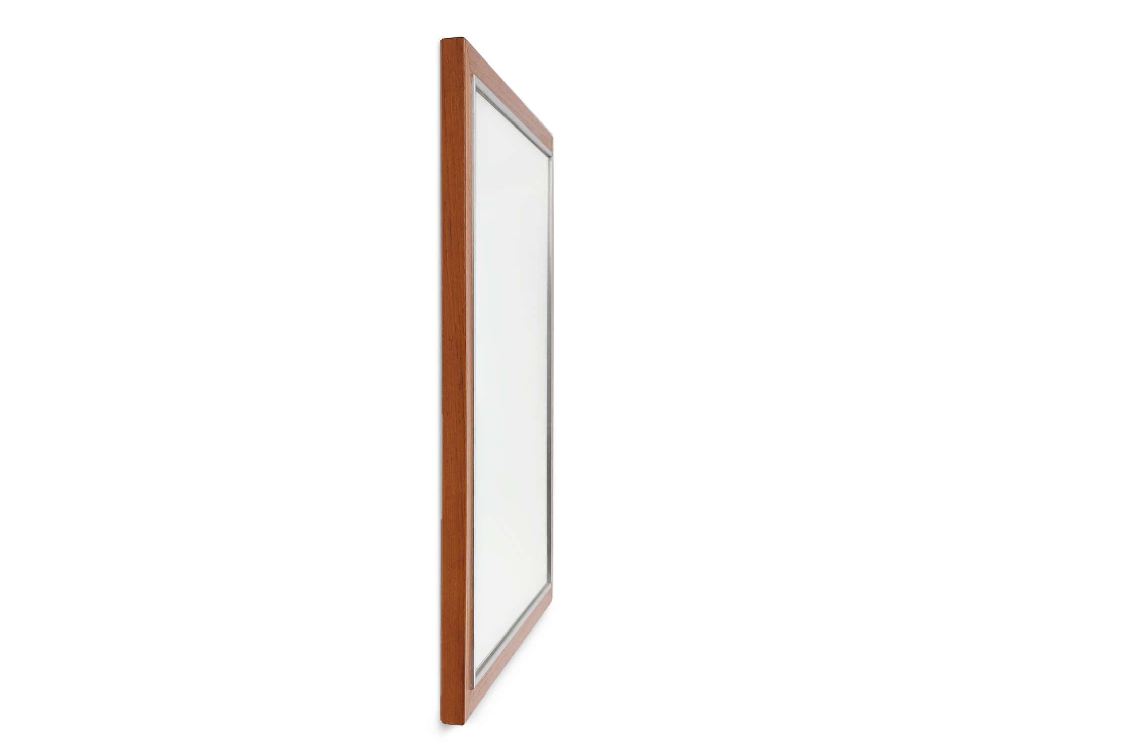 Mid-century teak mirror with shelve by De Coene, Belgium ca. 1960thumbnail